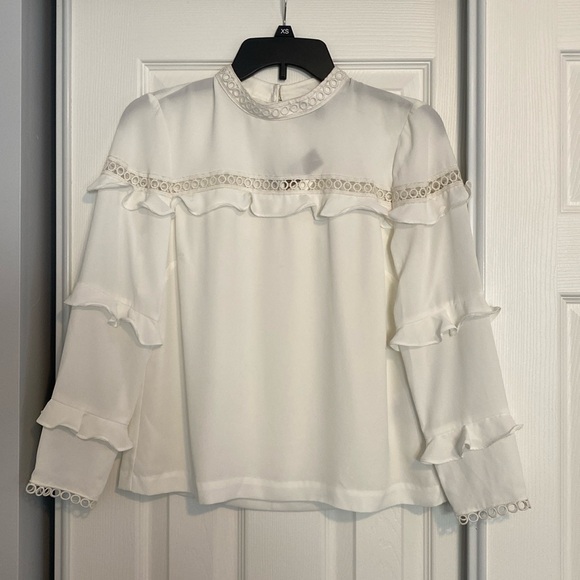 NWT J. Crew White Blouse Size 00 - Picture 1 of 7